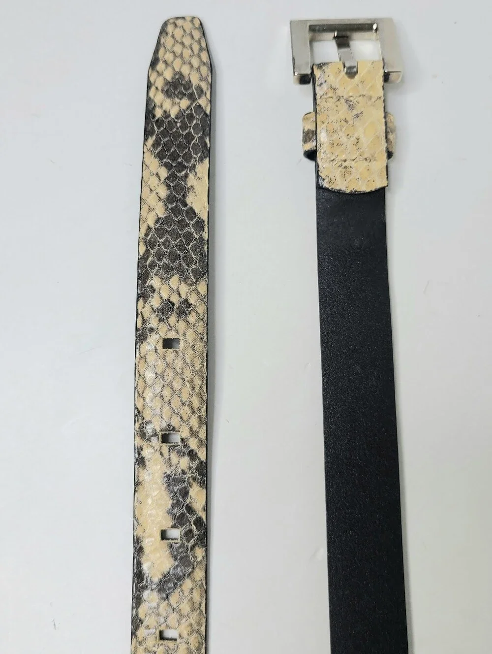 Ann Taylor Snakeskin Italian Genuine Leather Vintage Belt